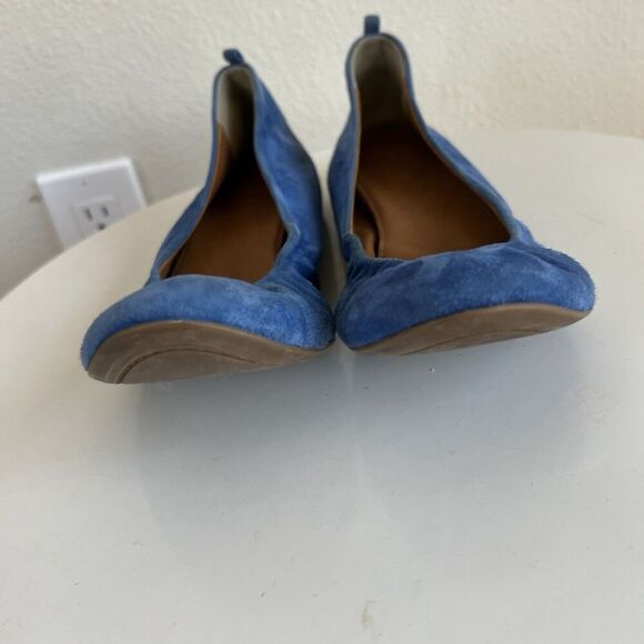 Women's J. Crew Anya Blue Suede Leather Ballet Flats Size 7.5  Made In Italy - Picture 8 of 8